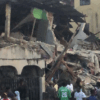 Plenty People Dey Trapped As Two-Storey Building Don Collapse For Lagos