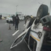 One Woman Kpai, Four Injured As Two Sienna Buses Jam Demselves For Third Mainland Bridge