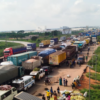 Two Trucks, One Car jam each oda  for Gbagada Lagos State Traffic Management Authority