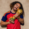 Cucurella Draw Spain Coachie Face On Top Him Body